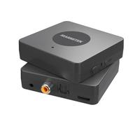 Marmitek Trasmettitore Bluetooth BoomBoom 55 HD - Connessione Audio Ottica/Toslink - Collega 2 Cuffie - aptX, aptX Low Latency e aptX Adaptive a Bassa Latenza - Collega la TV con Cuffie Bluetooth