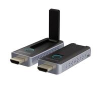 Marmitek Stream S2 Pro - Wireless HDMI Extender presentazioni senza app | Trasmettitore HDMI senza fili per sala riunioni, 1080p/60Hz, AirPlay, Miracast, fino a 20 trasmettitori, Plug & Play