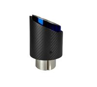 Marmitta 1 Pz. Terminale Di Scarico Universale Per Auto In Acciaio Inox Con Placcatura Blu In Twill Opaco. Tubo Scarico(70mm-101mm)