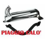 MARMITTA A BOTTIGLIA CROMATA PER VESPA 125-ET3 MOD.SILURO SITO