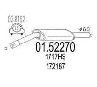 MARMITTA ANTERIORE PER CITRON C25 2.5 D Turbo 4x4 BUS KW 70 8/87> 35.74.03