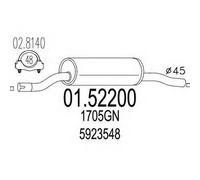 MARMITTA ANTERIORE PER PEUGEOT J5 1.9 D BUS KW 51 10/90> 35.70.03