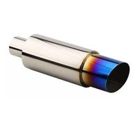 Marmitta auto Silenziatore universale per sistemi di scarico per auto dritto in acciaio inossidabile migliora il suono e lo stile(Blue51-89-101-370)