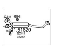 MTS 01.51820 Marmitta centrale