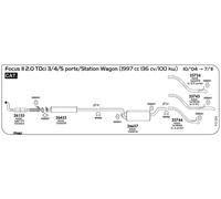 MARMITTA CENTRALE PER FORD Focus II 2.0 TDCI 3/4/5p/S.W. 1997 cc 136 cv/100 kw C