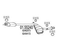 MARMITTA CENTRALE PER LANCIA THEMA 2000 16V Turbo 3 VOL KW 148 10/92> 45.66.09