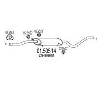 MARMITTA CENTRALE PER MERCEDES VITO /MIXTO 111 CDI 4x4 FURG KW 80 9/07> 48.96.06