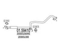 MARMITTA CENTRALE PER NISSAN PRIMERA Traveller 1.6 16V SW KW 66 4/98> 51.47.06