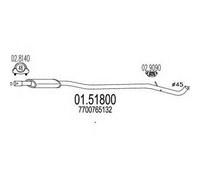 MARMITTA CENTRALE PER RENAULT 9 1.6 D 3 VOL KW 40 10/82> 60.44.06