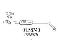 MARMITTA CENTRALE PER RENAULT CLIO 1.8 Rsi 2 VOL KW 80 1/93> 60.53.06
