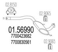 MARMITTA CENTRALE PER RENAULT LAGUNA 1.8 2 VOL KW 69 8/95> 60.65.06