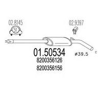 MARMITTA CENTRALE PER RENAULT MODUS GRAND 1.2 2 VOL KW 58 12/04> 61.17.26