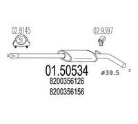 MARMITTA CENTRALE PER RENAULT MODUS GRAND 1.6 2 VOL KW 82 12/04> 61.17.26