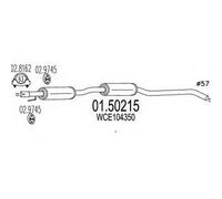 MARMITTA CENTRALE PER ROVER 75 Tourer 2.5 V6 SW KW 130 8/01> 65.48.09