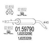 MARMITTA CENTRALE PER SEAT TOLEDO II 1.4 16V 3 VOL KW 55 1/00> 71.16.06