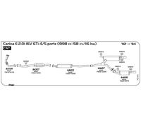 MARMITTA CENTRALE PER TOYOTA Carina E 2.0i 16V GTi 4/5p 1998 cc 158 cv/116 kw Ca
