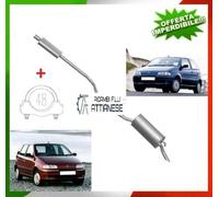 MARMITTA COMPLETA CENTRALE E TERMINALE + FASCETTA FIAT PUNTO (176) 55 1.1