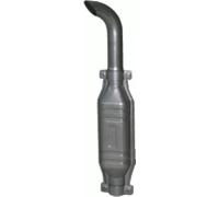 Marmitta con prolunga curva piccola diametro 60mm L1140mm per trattore agricolo