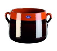 Marmitta con coperchio Vulcania terracotta smaltata B1MA2