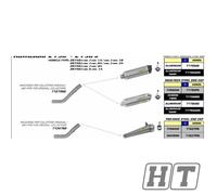 Marmitta di titanio race-tech inox tappo terminale Arrow inossidabile con ABE