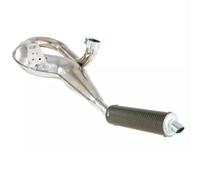 Marmitta espansione CROMATA SIMONINI con silenziatore CARBON adatto per Vespa 125 150 PX T5