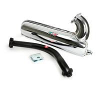 MARMITTA ESPANSIONE SILURO FACO CROMATA PER VESPA 50 SPECIAL-VESPA 50 R +CANDELA