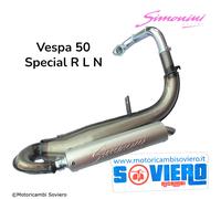 Marmitta Espansione Simonini Silenziatore Alluminio Vespa 50 Special R L N