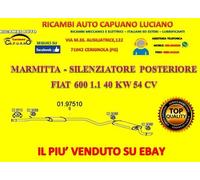 MARMITTA FIAT 600 SEICENTO (187) 1.1 40 KW 50 CV 01.97510
