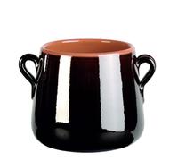 Marmitta in Terracotta Smaltata Ø16xh17,2cm - lt 2,7 peso 1,6 kg No Piombo no Cadmio linea Terra colore marrone marrone