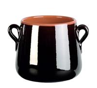 Marmitta in Terracotta Smaltata Ø22xh21,6 cm - lt 7,3 peso 3,1 kg No Piombo no Cadmio linea Terra colore marrone marrone