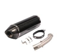 Marmitta Motocicletta For DUKE 125 200 250 390 RC390 2017-2020 Motorcycle Exhaust System Modified Link Pipe Muffler Carbon Fiber Espansione(D)