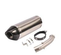 Marmitta Motocicletta For DUKE 125 200 250 390 RC390 2017-2020 Motorcycle Exhaust System Modified Link Pipe Muffler Carbon Fiber Espansione(B)