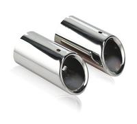 Marmitta Per Tubo Di Scarico In Acciaio Inossidabile Per A3 A4 B8 A6 C6 A5 Q5 Q7 Q3 A1 A8 2007-2016 Punta Silenziatore Scarico 1 Pezzo(Argento,2PCS)