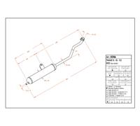 Marmitta PIAGGIO SI/KS/FL2/BOSS forma rotonda SITO 0246