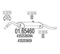 MARMITTA POSTERIORE PER AUDI 100 AvANTERIORE 1.6 SW KW 63 7/77> 13.61.07