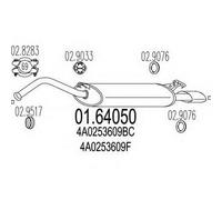 MARMITTA POSTERIORE PER AUDI A6 AvANTERIORE 2.3 SW KW 98 6/94> 13.71.07