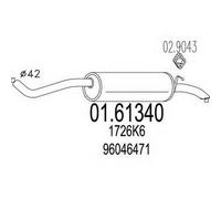 MARMITTA POSTERIORE PER CITRON BX 11 2 VOL KW 42 10/86> 21.60.07