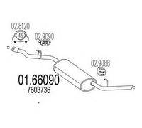 MARMITTA POSTERIORE PER FIAT DUNA 70 1.3 3 VOL KW 49 1/87> 26.46.07
