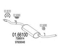 MARMITTA POSTERIORE PER FIAT FIORINO 1.3 FURG KW 49 12/87> 35.14.07