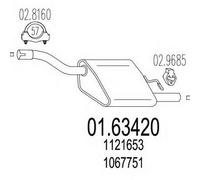 MARMITTA POSTERIORE PER FORD FOCUS 2.0 16V 2 VOL KW 96 10/98> 37.53.07