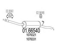 MARMITTA POSTERIORE PER FORD SCORPIO 1.9 3 VOL KW 85 11/92> 36.73.07