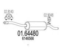 MARMITTA POSTERIORE PER FORD SIERRA 2 2.0 2 VOL KW 77 1/87> 36.65.07