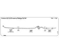 MARMITTA POSTERIORE PER LANCIA Fulvia 1.2/1.3 4/5 marce/Rallye/S/HF 1970/1973