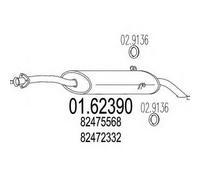 MARMITTA POSTERIORE PER LANCIA THEMA 2000 i.e. 3 VOL KW 85 9/87> 45.67.07