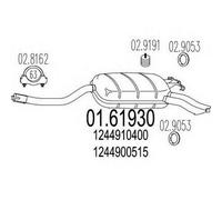 MARMITTA POSTERIORE PER MERCEDES 260 E 3 VOL KW 118 9/85> 48.26.07