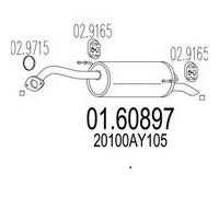 MARMITTA POSTERIORE PER NISSAN NOTE 1.5 dCi SW KW 50 3/06> 51.25.57