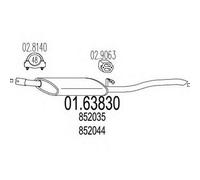 MARMITTA POSTERIORE PER OPEL CORSA A TR 1.5 D 3 VOL KW 37 10/87> 54.30.07