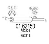 MARMITTA POSTERIORE PER OPEL MANTA B 1.6 N 3 VOL KW 44 9/75> 54.42.07