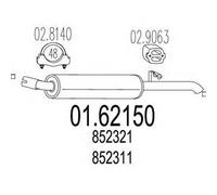 MARMITTA POSTERIORE PER OPEL MANTA B 2.0 3 VOL KW 66 8/77> 54.42.07