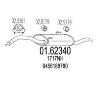 MARMITTA POSTERIORE PER PEUGEOT EXPERT 2.0 HDI SW KW 80 7/00> 26.97.07